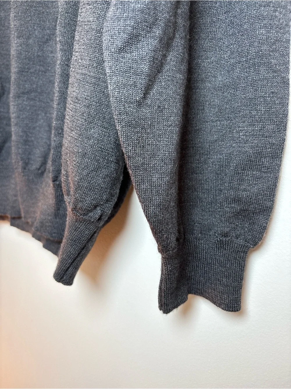 Ponte Vecchio Italy 100% Merino Wool Mock Neck Sweater Gray XL